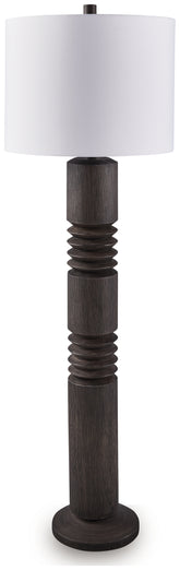 Prime Furniture - Ashley Furniture - Fainwell Lighting - Poly Floor Lamp (1/CN) / Distressed Black - L235861